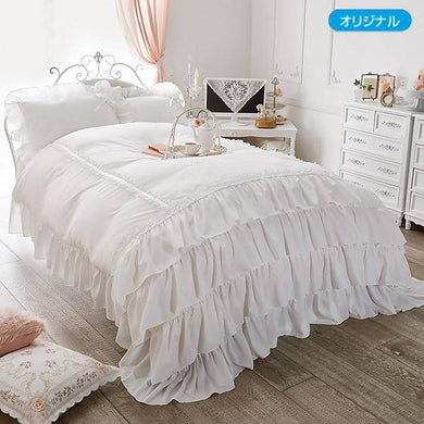 Romantic Princess (Romapri) Mille-Feuille Comforter Cover – Single Bed Size – White
