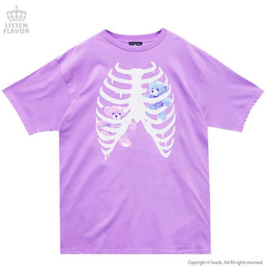 LISTEN FLAVOR Teddy My Love Mega T-Shirt – One Size Big – Lavender – Straight Outta Harajuku