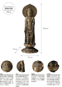 Takaoka Antique-Style Buddhist Statue – Standing Senju Kannon Bodhisattva – 16 cm