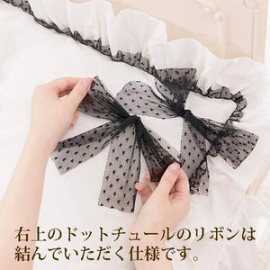 Romantic Princess (Romapri) Black Ribbon Pillowcase – Set of 2