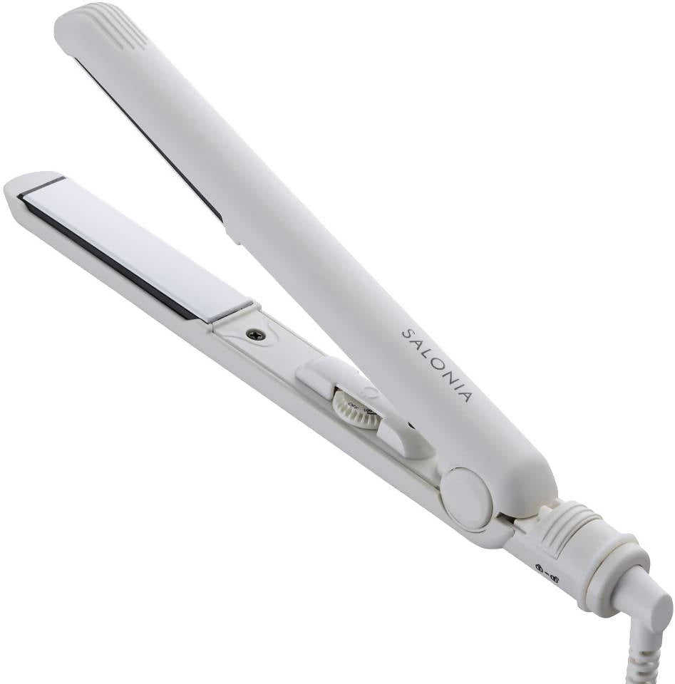 Salonia SL-010SW Mini Ceramic Straight Hair Iron – Max 210 ℃ - With Heat  Resistant Pouch – White