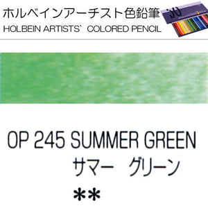 Holbein Artists’ Colored Pencils – Set of 10 Pencils in the Color Summer Green – OP245