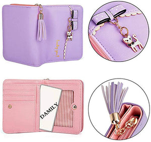 DAMILY Kawaii Pastel Blue & Pink Ladies' Japanese-Style Long Wallet –  Allegro Japan