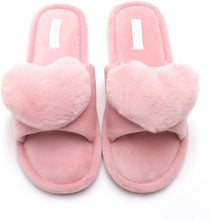Load image into Gallery viewer, Japanese Style Women’s Room Slippers – Pink Heart Design – Anti-Slip