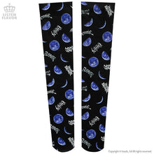 Load image into Gallery viewer, LISTEN FLAVOR Metal Moon Knee High – One Size – Black – Straight Outta Harajuku
