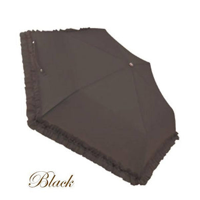 Romantic Princess (Romapri) Frilled Folding Mini-Umbrella – Black