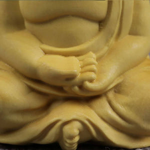 Fanlou Hand-Carved Mini-Figurine Buddha Statue - Boxwood