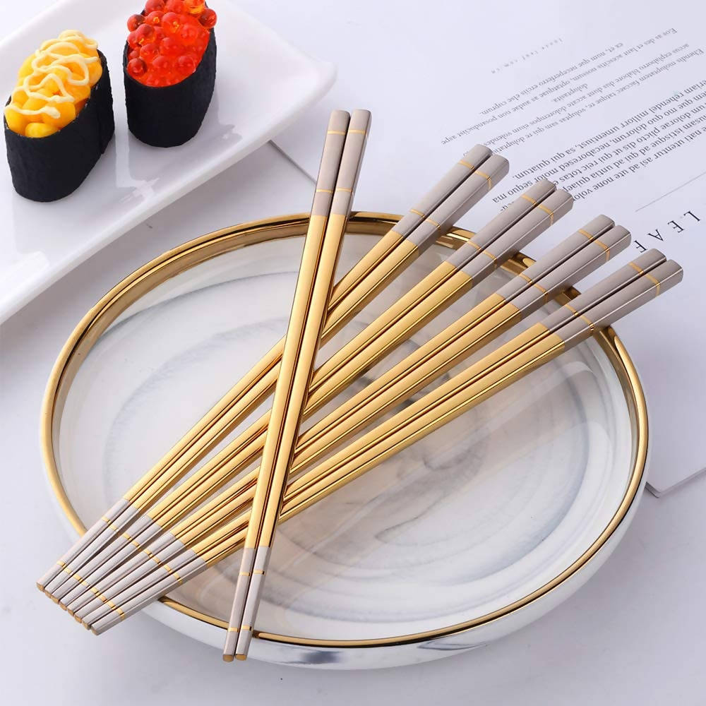 Luxure Chopsticks - Golden Chopsticks - Metal Chopsticks – My Japanese Home