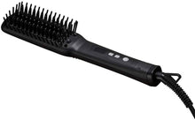 Load image into Gallery viewer, Salonia SL-012BKS Straight Slim Heat Brush – Max 210 ℃ - Negative Ion Therapy – Black