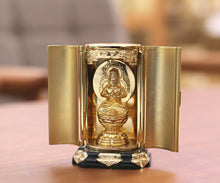 Load image into Gallery viewer, Takaoka Gold-Plated Buddha Statue – Dainichi Nyorai – 9.7 cm