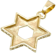 Load image into Gallery viewer, Japanese -Designer Star of David Pendant – Stainless Steel Arabesque pattern, Gold Color