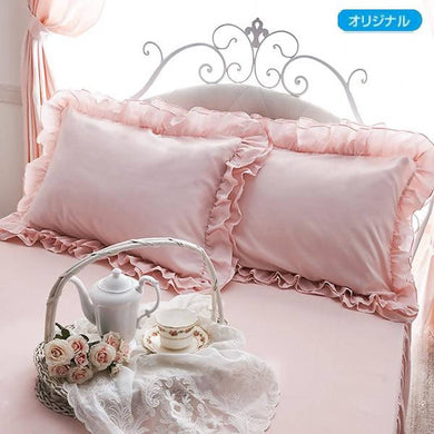 Romantic Princess (Romapri) Layered Lace Pillowcase – Set of 2 – Pink
