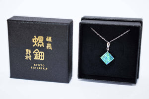 Shell Lacquer (Raden) Necklace – Kakutsume Small – Green