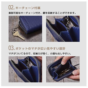 STREAM Japanese Carbon Leather Men’s Wallet & Coin Case