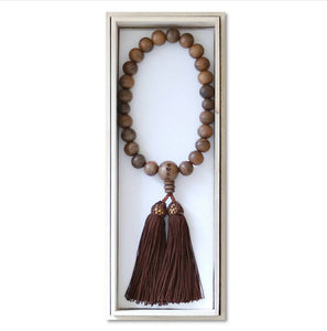 Kyoto Fugen Bodhisattva Men’s Prayer Beads with Silk Fringe