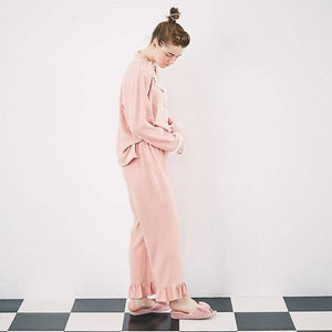 Romantic Princess (Romapri) Lace Frilled Shirt & Long Pants Pajamas – 2 Piece Set