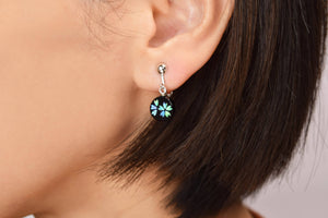 Shell Lacquer (Raden) Earrings – Sakura Small – Green – Special Offer!