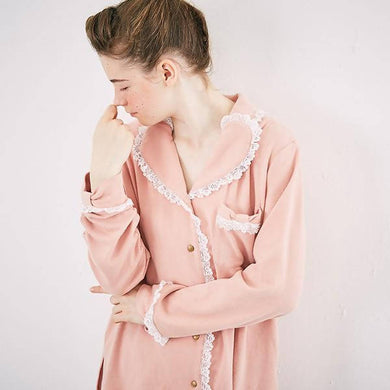Romantic Princess (Romapri) Lace Frilled Shirt & Long Pants Pajamas – 2 Piece Set