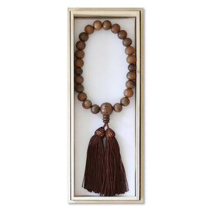 Kyoto Kannon Bodhisattva Men’s Prayer Beads with Silk Fringe
