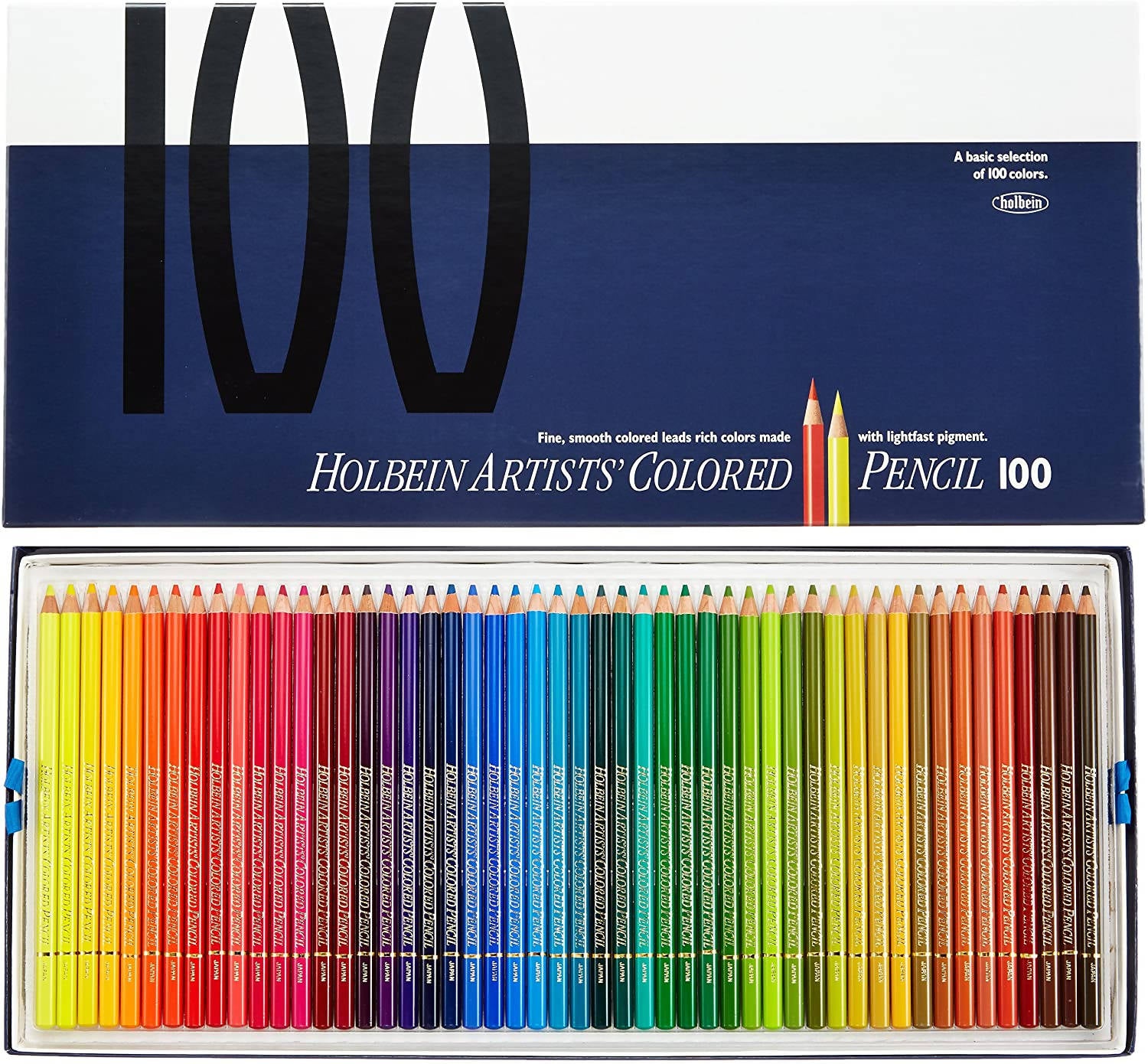 Holbein Artists' 100 Colored Pencil Set in Paper Box OP940 – Art&Stationery