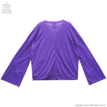 Load image into Gallery viewer, LISTEN FLAVOR Planet of the Heart Bell Sleeve Short Cardigan – One Size – Purple