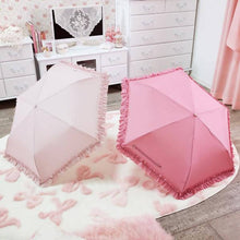 Load image into Gallery viewer, Romantic Princess (Romapri) Frilled Folding Mini-Umbrella – Rose Pink