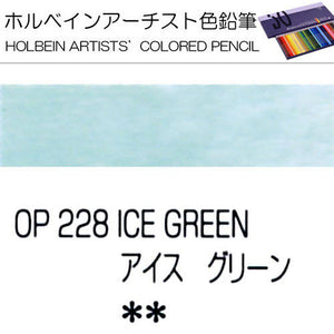 Holbein Artists’ Colored Pencils – Set of 10 Pencils in the Color Ice Green – OP228