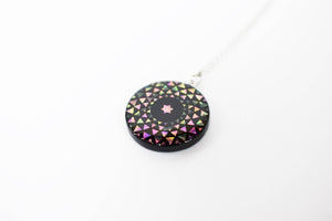 Shell Lacquer (Raden) Necklace - Geometric Medium – Pink