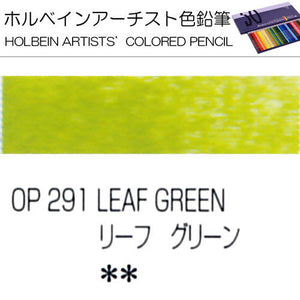Holbein Artists’ Colored Pencils – Set of 10 Pencils in the Color Leaf Green – OP291