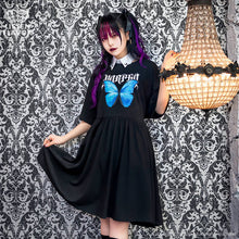 Load image into Gallery viewer, LISTEN FLAVOR Blue Jewel Morpho Gather One Piece Dress – One Size – Lavender – Straight Outta Harajuku