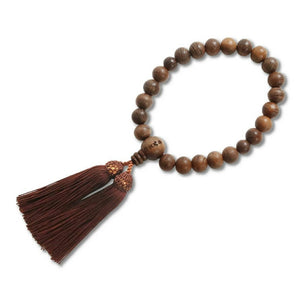 Kyoto Fugen Bodhisattva Men’s Prayer Beads with Silk Fringe