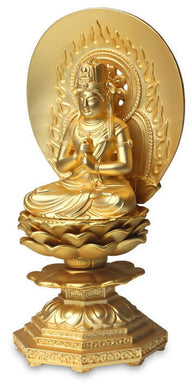 Takaoka Gold-Plated Buddha Statue – Dainichi Nyorai – 15.5 cm