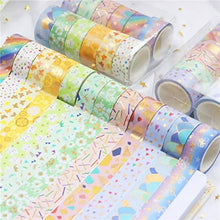 Load image into Gallery viewer, YUBBAEX Colorful Kawaii Washi Masking Tape – 12 Rolls x 15mm Width – Variety of Designs
