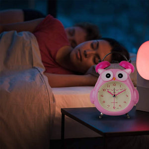 Moonya Owl Alarm Clock – Pink