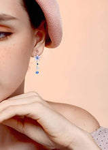 Load image into Gallery viewer, ONNFMH Kawaii Sakura Earrings – Blue – Pierced – Popular in Japan