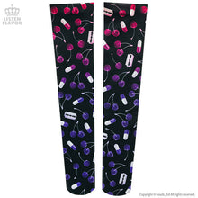 Load image into Gallery viewer, LISTEN FLAVOR Cherry Temptation Knee High – One Size – Black – Straight Outta Harajuku