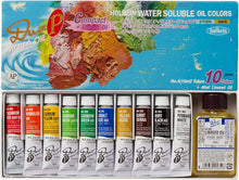 Load image into Gallery viewer, Holbein Duo Aqua Oil Paint P Compact Set – 10 Colors &amp; Linseed Oil – 10ml Tubes – DU949 (No. 4) 023949