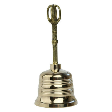 Koyasan Buddhist Five-Pronged Vajra Brass Thick Lingering Bell – 13.5 cm