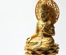 Load image into Gallery viewer, Takaoka Gold-Plated Buddhist Statue – Kokuzo Bodhisattva – 15 cm