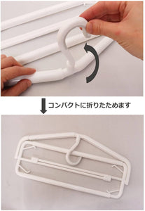 Kokubo Kogyosho Double Hanger Foldable KL-074 – Set of 5 – New Japanese Invention Featured on NHK TV!