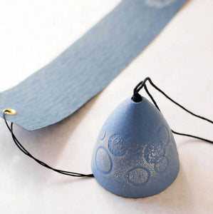 NANBU Ironware Iwachu Wind Chime – Light Blue with Bubble Pattern – Iwate Prefecture Traditional Crafts