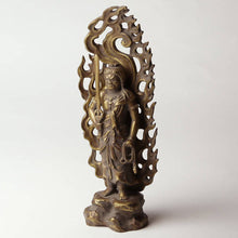 Load image into Gallery viewer, Takaoka Antique-Style Buddhist Statue – Fudo Myo – 15.5 cm