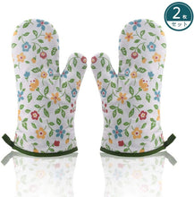 Load image into Gallery viewer, AYADA Large Heat-Resistant Kitchen Mittens – Floral Design – Set of 2 Mittens
