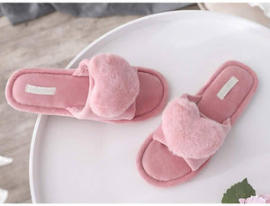 Japanese Style Women’s Room Slippers – Pink Heart Design – Anti-Slip