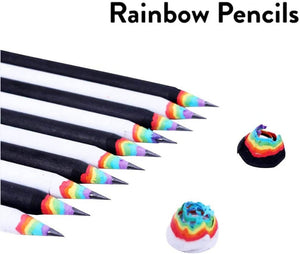 AYOMI Kawaii Rainbow Pencils – Set of 10 Pencils