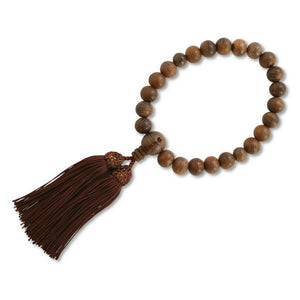 Kyoto Seishi Bodhisattva Men’s Prayer Beads with Silk Fringe