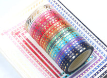 Load image into Gallery viewer, YUBBAEX Colorful Gold Pattern Washi Masking Tape – 24 Rolls x 3mm Width – Variety of Designs
