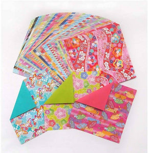 TOYO Chiyogami Origami Paper 018060 – 15cm Square Size – 30 Colorful Traditional Patterns – 120 Sheets