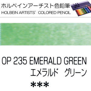 Holbein Artists’ Colored Pencils – Set of 10 Pencils in the Color Emerald Green – OP235