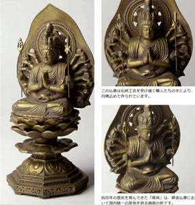 Takaoka Antique-Style Buddhist Statue – Senju Kannon Bodhisattva – 15.5 cm